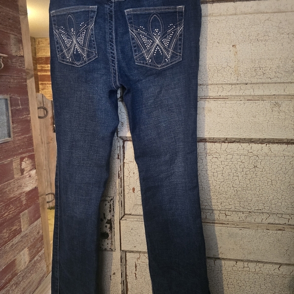 Womens Wrangler Q Baby Bling Pocket Jeans Sz. 7x32 EUC! - Picture 5 of 7